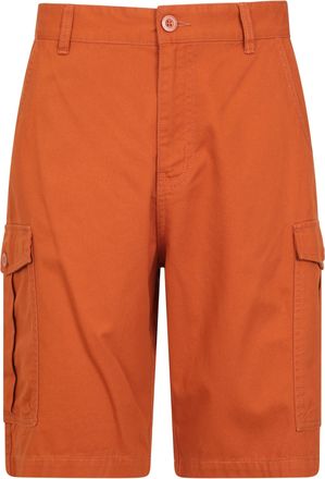 Mountain Warehouse Lakeside Mens Shorts - 100% Durable Twill Cotton Cargo Shorts, Durable Shorts, 6 Pockets - for Walking, Running, Hiking & Camping Orange Mens W30