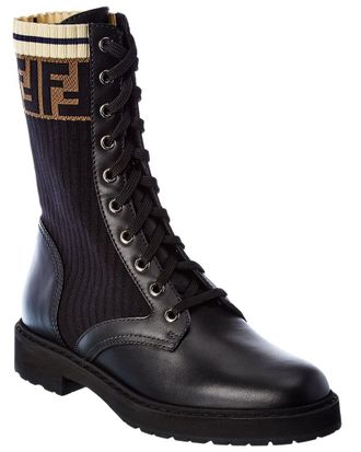 Fendi Fendi Ff Motif Leather Boot