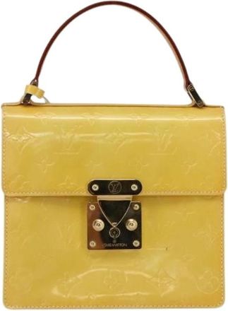 Louis Vuitton Pre-owned Leren Handtas - Dames - Vintage Handtas - Geel - ONE Size - Leer - Vintage