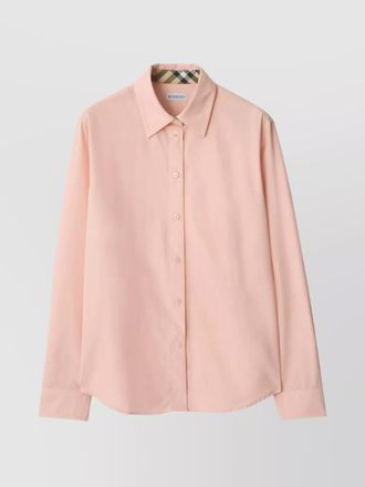 Burberry cotton poplin shirt check accents