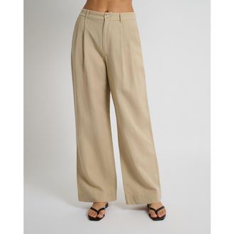 Onia Air Linen Pleated Trouser in Jute at Nordstrom, Size 0 28