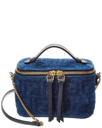 Fendi Fendi Ff Flocked Denim Vanity Case