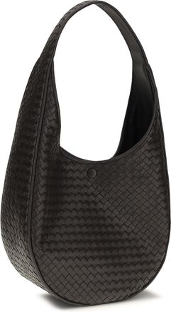 Bottega Veneta Womens Shoulder Bag Ovetto Espresso Espresso-Brass Lambskin Espresso/brass