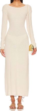 Onia Crochet Knit Maxi Dress In Sandshell