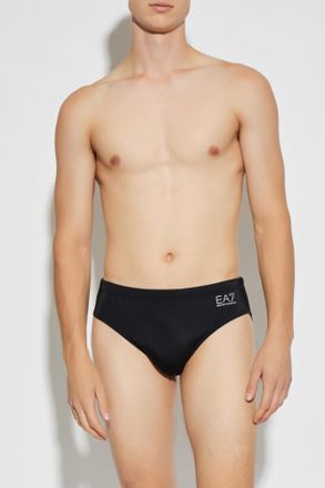 Emporio Armani Swim Briefs, Mens, Black