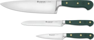 W&uuml;sthof Classic Three Piece Knife Set with Chefs Knife, Utility Knife, Paring, Rosemary