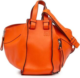 Loewe Pre-owned Tote Bags, female, Orange, Size: ONE SIZE Pre-owned Leather totes