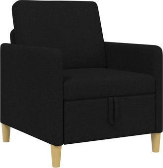 vidaXL Sof&aacute; Con Almacenamiento Negro 72 X 78 X 87 Cm Poli&eacute;ster Vidaxl