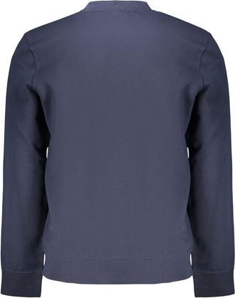 Calvin Klein Logo-Embroidered Cotton Sweatshirt - Blue