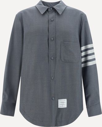 Thom Browne Camicia in misto lana e cotone Man 4