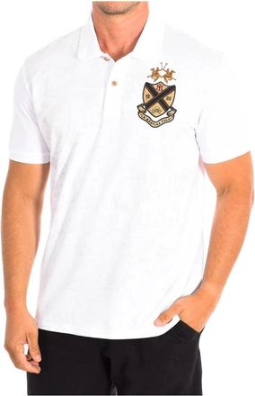 La Martina Polo Shirt met Korte Mouwen - Heren - Polos - Wit - S - Katoen - Tops