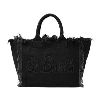 MC2 Saint Barth Tote Bags, female, Black, Size: ONE SIZE Vanity Patch Shoulder Bag