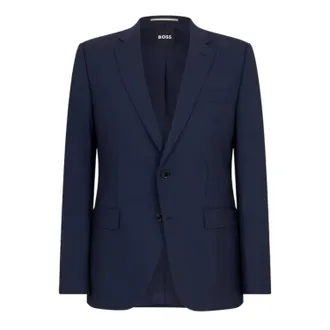 HUGO BOSS Heren Colbert met Revers (Blauw)
