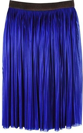Victoria Beckham Blue plisse pleated skirt Size S