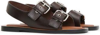 Mansur Gavriel Cintura Sandal in Ebony at Nordstrom, Size 11Us