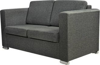 vidaXL Vidaxl - Divano a 2 Posti in Tessuto Grigio Scuro