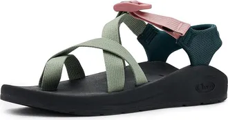 Chaco Cushz Toe-Loop Womens Sandals Sage : 10 B - Medium, Synthetic