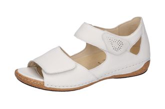 Waldl&auml;ufer Sandale WALDL&Auml;UFER Heliett, Damen, Gr. 8,5 (42,5), weiss (wei&szlig;), Glattleder, Textil, Veloursleder, unifarben, Schuhe Sandale, Sommerschuh, Sandalette,
