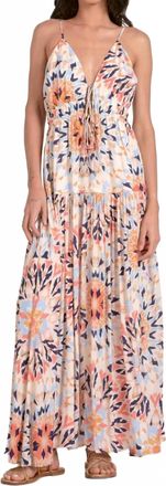 Elan Ella Maxi Dress In Multi Kaleidos
