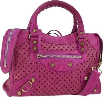 Balenciaga Pre-owned Leren Handtas - Dames - Vintage Handtas - Roze - ONE Size - Leer - Vintage