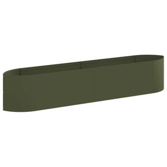 vidaXL Cama De Jard&iacute;n Elevada Verde Oliva 220 X 40 X 40 Cm Acero Vidaxl
