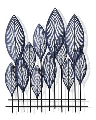 StyleCraft Stylecraft Nola Blue Aesthetic Blue Metal Leaves