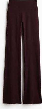 H&M Flared Yoga Leggings With Softmove in Chocolate Plum at Nordstrom, Size X-Large