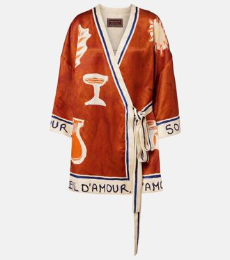 Alemais x LRNCE Soleil DAmour printed wrap dress