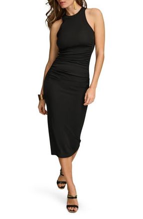 DKNY Side Ruched Sleeveless Dress in Black at Nordstrom, Size X-Large