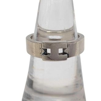 Herm&egrave;s Silver Silver 925 Band Ring (Pre-Owned)