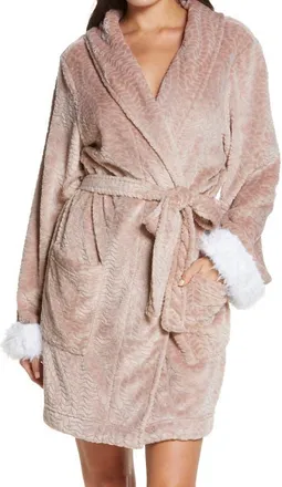 Honeydew Intimates Intimates Warm It Up Short Robe in Maple at Nordstrom, Size Xx-Small