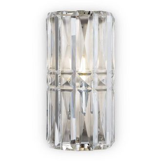Maytoni Applique Contemporanea Facet Metallo Cromo 1 Luce Diffusore Vetro