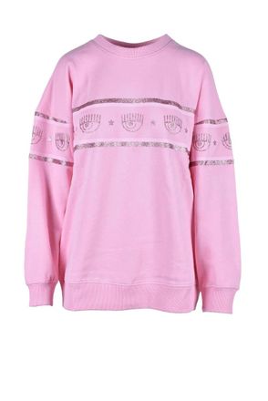 Chiara Ferragni Pink Cotton Sweatshirt