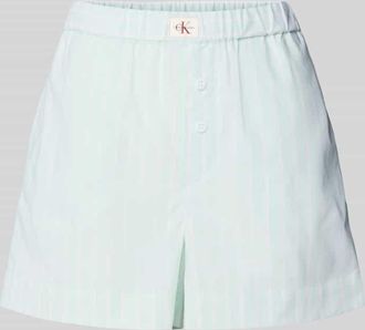 Calvin Klein Jeans Shorts mit elastischem Bund und Label-Detail in Mint, Gr&ouml;&szlig;e XS