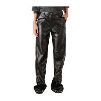 Ydence Ydence - Pants Marlee Tall - Dames - Broeken - Zwart - Maat: L Leer