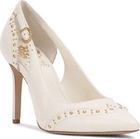 Vince Camuto Hally Studded Pointed Toe Pump in Coconut Cream at Nordstrom Rack, Size 5.5