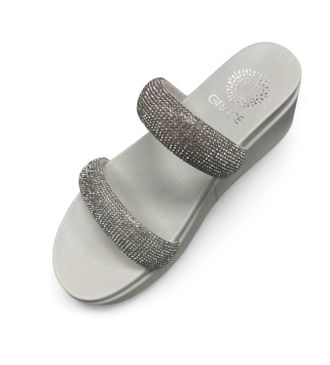 Grace Womens Boca Sandal In Silver Crystal
