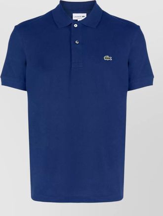 Lacoste polo shirt nylon silk blend short sleeves