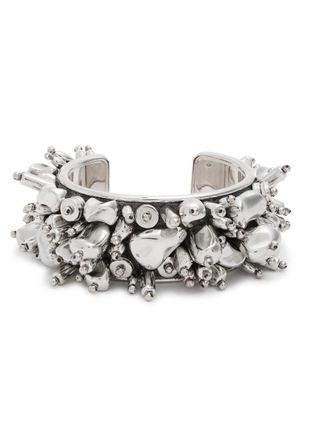 Dries Van Noten Beaded Cuff - Silver - One Size