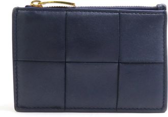 Bottega Veneta Purple Red Color Leather Coin Purse/Coin Case (Pre-Owned)