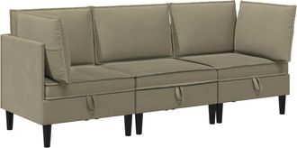 vidaXL Juego De Muebles De Sal&oacute;n 3 Uds. Caqui Tela Vidaxl
