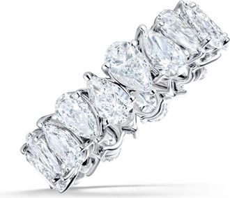 The Diamond Store LUXE 4.00ct Lab Diamond Chloe Eternity Ring with IGI Certified Pear-Cut Diamonds in 18K White Gold