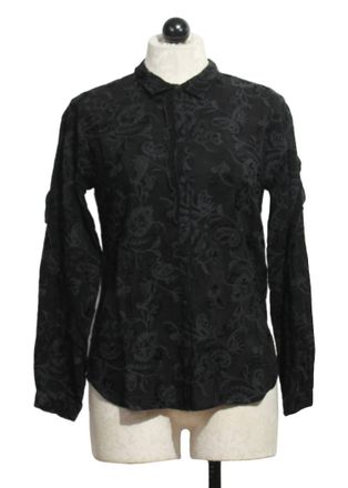 Johnny Was Womens Elain Long Sleeve Shirt In Black