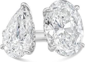 Diana M. Jewels 14KT WHITE GOLD 2 STONE LAB GROWN DIAMOND FASHION RING WEIGHING 5.00 CTS TW