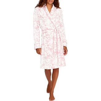 Petite Plume Timeless Toile Pima Cotton Robe in Pink at Nordstrom, Size X-Large