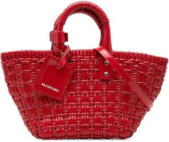 Balenciaga Pre-owned Tote Bags, female, Red, Size: ONE SIZE Pre-owned Bistro XS Patent Leather 2way Shoulder Bag