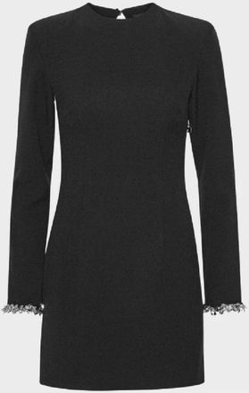 Rotate Crepe Mini Jurk - Dames - Korte kleedjes - Zwart - M - Polyester - Kleedjes