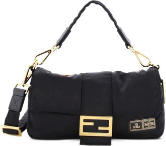 Fendi Porter Baguette Bag Nylon Medium belt bag - Zwart