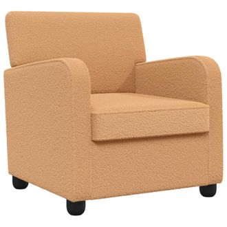 vidaXL Sill&oacute;n Beige Borreguillo Sint&eacute;tico Vidaxl