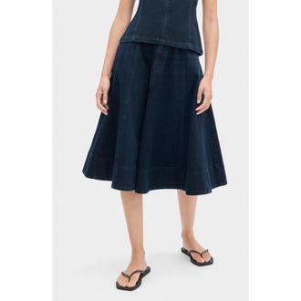 Aligne Lana Denim Midi Skirt in Blue Black at Nordstrom, Size 10
